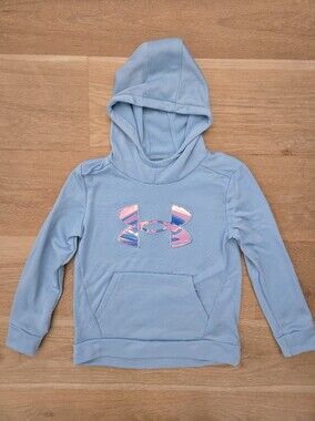 Under Armour Girls' Hoodie with Pink Iridescent Logo